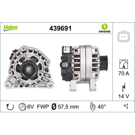 Alternateur Valeo 439691 CITROËN 5702E4 5702E5 5702K1 57054H 57055A 57055T