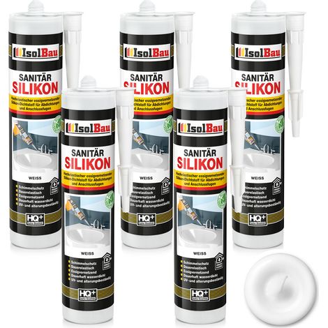 IsolBau Higiénico Silicona Blanco Higiénico Silicona 5 x 300ml (1/5)