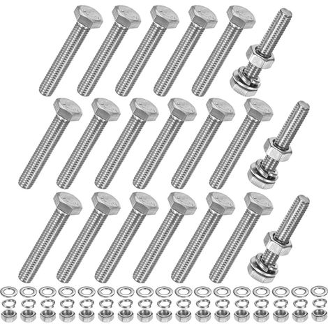20-Pcs Vis À Tête Hexagonale M6x35mm Kit De Boulons Et Écrous (1/5)