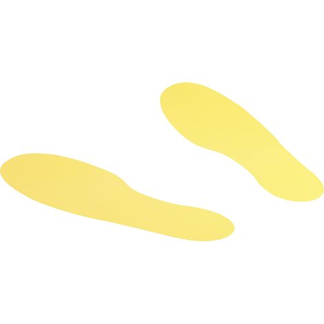 Panneau de danger, avec pictogramme: en forme d'empreinte de pied, Auto-adhésif ( Prix pour Sachet de 10 ) (1/3)