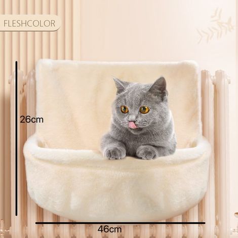 Panier suspendu pour radiateur pour chat Hamac pour chat Beige 26 x 39 x 46 cm Hamac chauffant (1/5)
