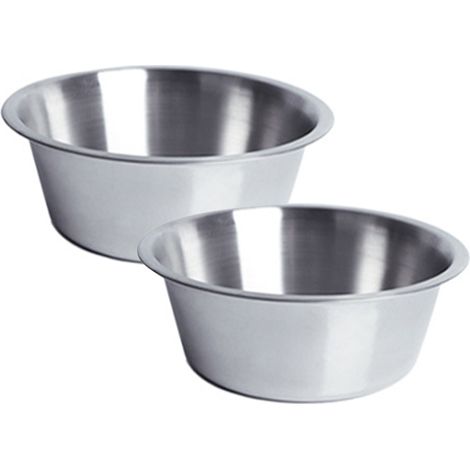 Bol Pour Chien Et Chat - Acier Inoxydable - Résistant Et Hygiénique - Convient Chiots Et Chatons - Lot De 2 (1/5)