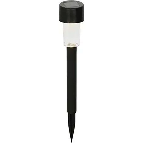 Estaca solar negra con luz LED, 4,5 cm de diámetro