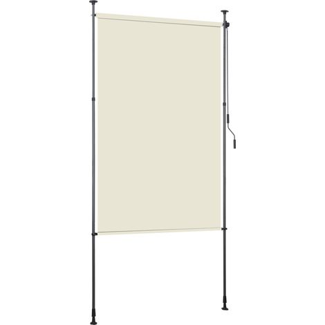 SWANEW Tenda verticale Tenda a rullo per esterni 150 x 270 cm Protezione anti-UV Tenda per esterni con barre telescopiche senza foratura Beige (1/3)