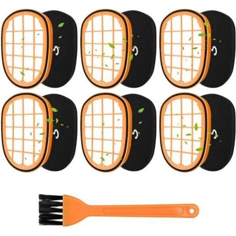6er-Pack Staubsaugerfilter – Reinigungszubehör – Kompatibel mit Philips SpeedPro Max Aqua – Waschbar und wiederverwendbar – Für den Hausgebrauch – Weiß – 13,7 x 9,7 cm (1/4)