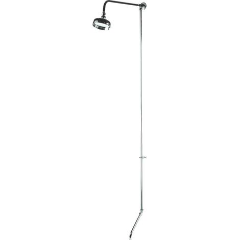 Nuie Specialist Bath Shower Mixer Shower Riser Kit 4 Inch Fixed Head - Chrome (1/2)