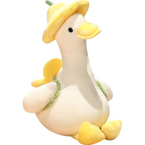 Coussin en peluche canard doux, mignon et original, coussin câlin canard en peluche, décoration intérieure, cadeau (55 cm) (1/4)