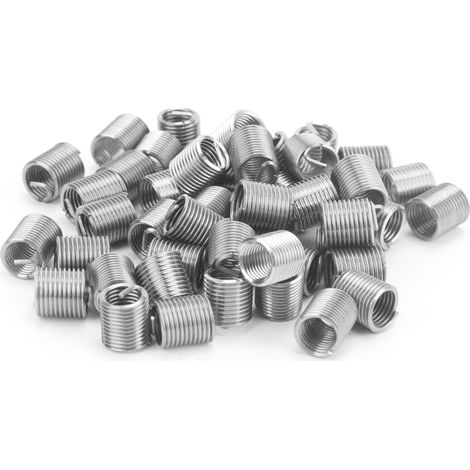 50 pièces Insert fileté en acier inoxydable bague de réparation écrou spiralé M1/4x28x2D outil d'expansion gaine (1/5)