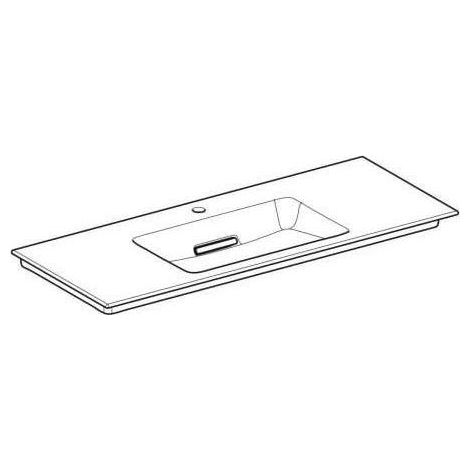 Geberit ONE Möbelwaschtisch Abgang horizontal, 120x13x47,5cm, (1/5)