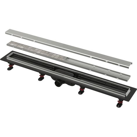 Alcadrain APZ20-550 Simple Duschrinne mit Rand aus Edelstahl für den Beidseitiger Rost 550mm (1/3)