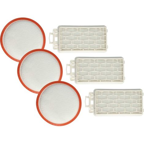 Lot de 6 filtres compatible avec Dirt Devil Infinity Rebel 51 DD5510-3, 51 DD5510-4 aspirateur - filtre protection moteur, filtre d'échappement (1/4)