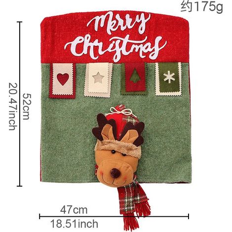 Décorations de Noël, housses de chaises avec chapeaux, housses de tabourets, housses de chaises en peluche, décoration intérieure européenne et américaine, mini foulards de Noël