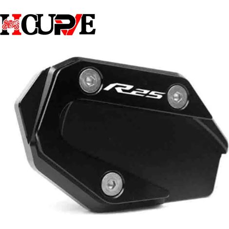 (YZFR25 Noir) Extension de béquille latérale CNC pour moto, compatible avec YAMAHA YZF-R3, YZF-R25, MT-03, MT-25, YZF MT R3 R25 maxpower (1/4)
