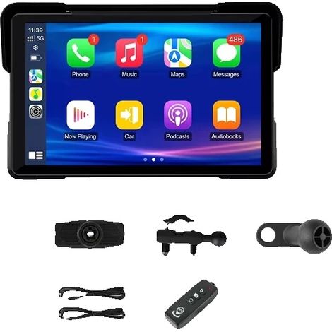 Display per moto, connettività wireless, design impermeabile, DVR-GPS da 7 pollici 2K (1/2)