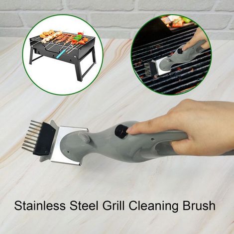 Brosse A Vapeur Pour Grill - Acier Inoxydable Et Plastique - Nettoyage En Profondeur Pour Barbecue - 1 Pièce (1/5)