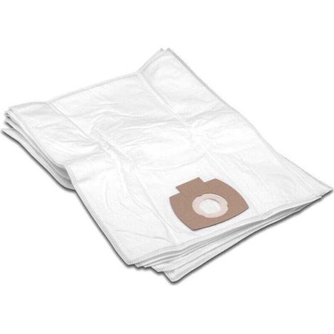 Sacs pour aspirateur, lot de 5 sacs compatibles avec les aspirateurs Makita 446L, VC2010L, VC2021L, VC2511, VC2512L et VC3011L – Microfibre non tissée, blanc