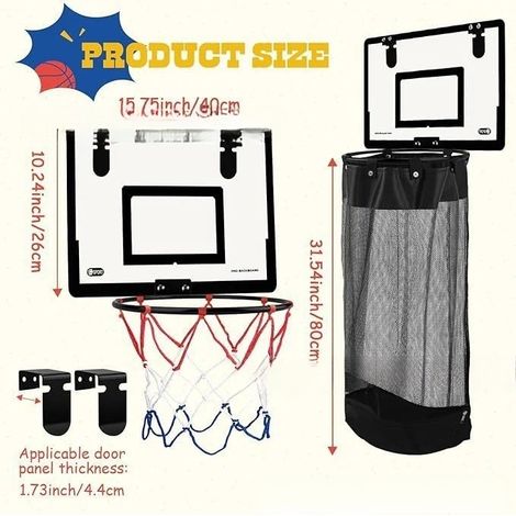 Dual-Function Fun Hanging Laundry Basket - Black (Acrylic Back Panel)