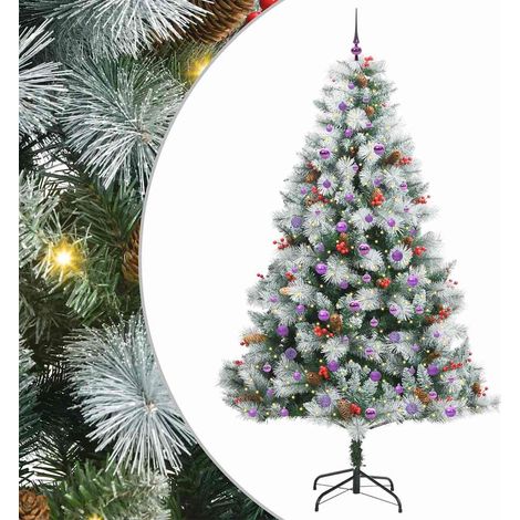 Sapin de Noël artificiel Vert et blanc 240 cm vidaXL