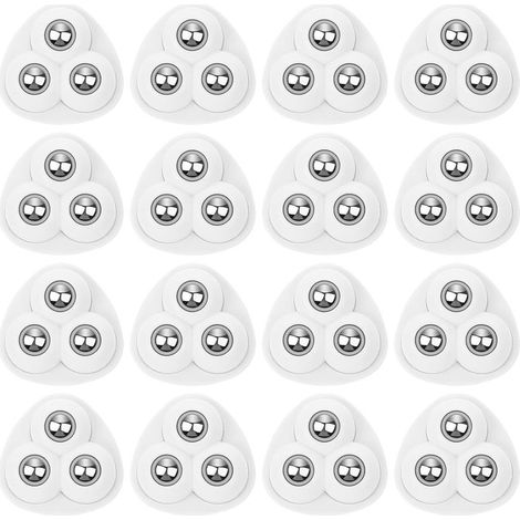 Roulettes Pour Meubles - 16 Pièces Auto-Adhésives Avec Billes En Acier - Pour Machine À Café Poubelle Appareils De Cuisine - Diamètre 25 mm Hauteur 18 mm (1/5)