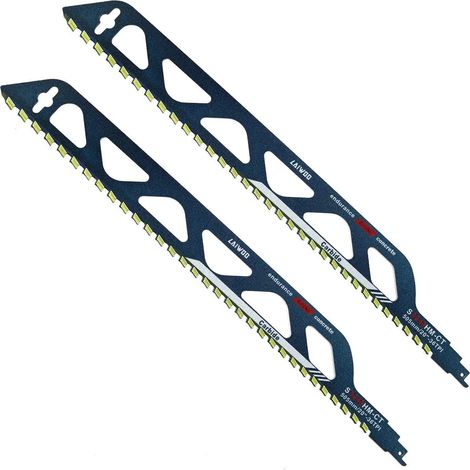 2x Säbelsägeblätter Stein Hartmetall 505mm für Porenbeton & Ziegel (1/5)