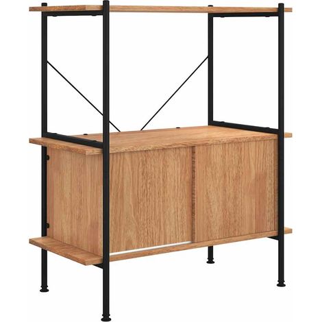 Maison Exclusive - Regal mit 3 Böden und Schrank 80x40x92 cm Stah