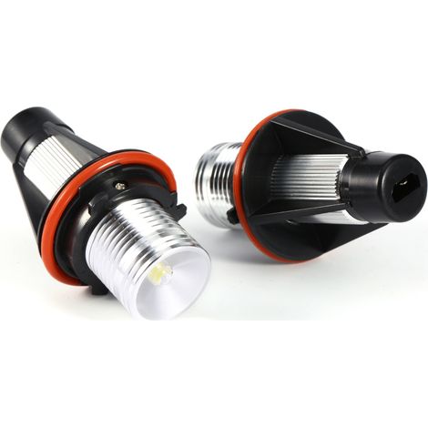 Lot de 2 ampoules LED blanches 5W Angel Eyes pour phares BMW E39 E60 E53 E63 E66 (1/5)