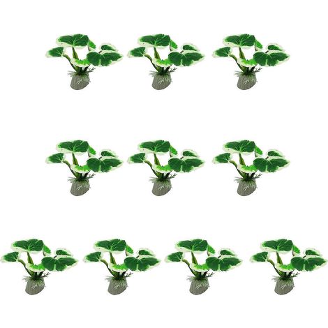 Plantes artificielles réalistes pour aquarium, décoration aquatique, 10 pièces (1/4)