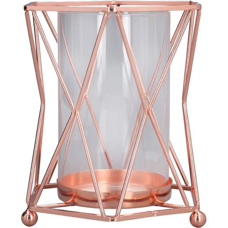 Vase à Plantes avec Support De Fleurs en Fer Forgé, Pot De Fleur en Verre Transparent, Vase Hydroponique pour Le Salon (1/5)