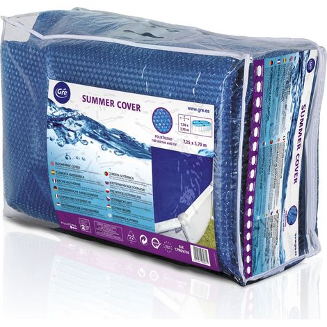 Gre CPROV915 - Cobertor de Verano para Piscina Ovaladas de 915 x 470 cms, Color Azul (1/4)