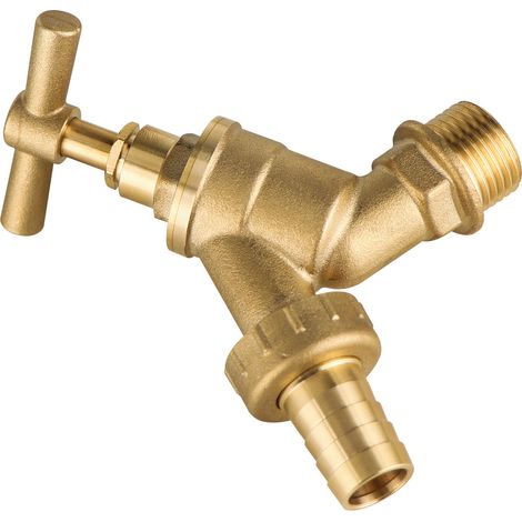 Robinet à raccord rapide tout laiton spécial extérieur, adapté à l'arrosage de jardin, lavage de voiture et bac à serpillière. (1/4)