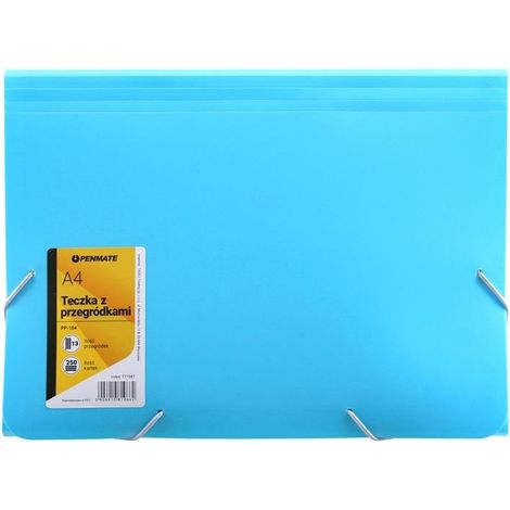 Cartella con scomparti A4 PP-104 blu Penmate