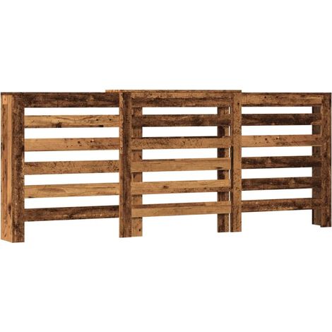 Cubrerradiador moderno de lamas decorativo salón 205 x 21,5 x 83,5 cm de madera contrachapada madera vieja 020049805 (1/5)