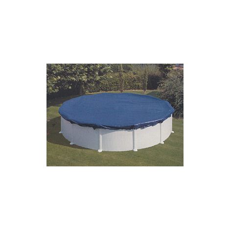 GRE – Bâche d'hivernage 120 g/m² pour piscine acier ovale 6,34 x 3,99 m – Réduit l'évaporation et protège des débris – Fixation par sandow
