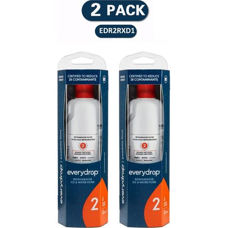 Kompatibel mit Whirlpool Everydrop Kühlschrankfiltern, 2er-Pack, EDR2RXD1