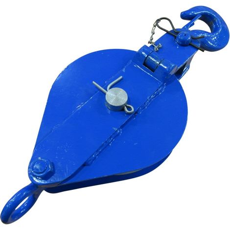 1 Ton 150MM London Pattern Snatch Block With Safety Hook & Nylon Sheave - 24MM Soft Rope Tested (1/5)