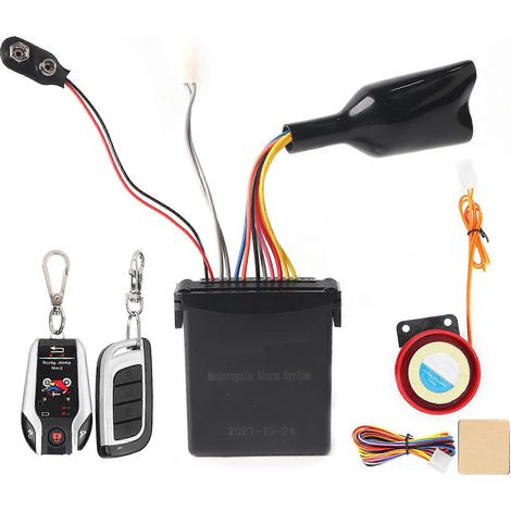 Alarme de moto à télécommande bidirectionnelle, système de sécurité étanche et antivol, avec fonction de démarrage du moteur. (1/5)