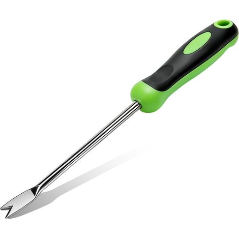 12.6" Dandelion Weed Puller with Ergonomic Handle, V-shape Hand Weeder Dandelion Removal Tool Stainless Steel Weed Remover for Garden Farmland Lawn (1/5)