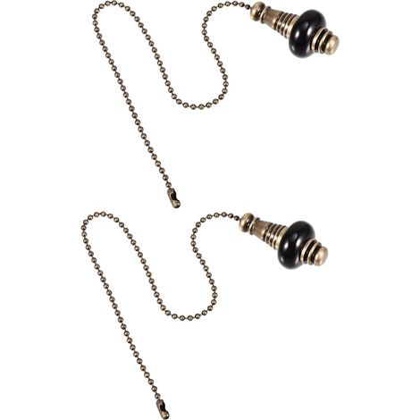 2 Pièces Pendants Céramique pour Lampes Décorations Suspendues pour Luminaires Accessoires et Céramique Noire Compatibles avec Plafonniers et Ventilateurs de Plafond [Classe énergétique A] (1/5)