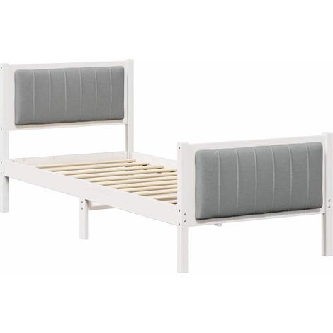 Estructura de cama con cabecera y gris claro 80 x 200 cm vidaXL (1/5)