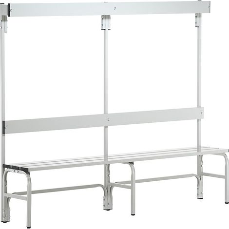 Sypro, Banc de vestiaire avec lattes en aluminium, h x p 1650 x (1/3)