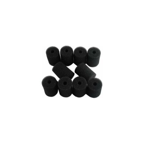 Paquete de 10 cepillos de espuma para la cola de los robots limpiafondos Polaris 180/280/360/380/480/3900. Material: espuma filtrante. Diámetro: 4,4 cm.