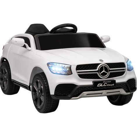 CHICFURN Auto elettrica per bambini 12 V 105x68x50 cm bianca, telecomando e LED, 3-6 anni (1/5)