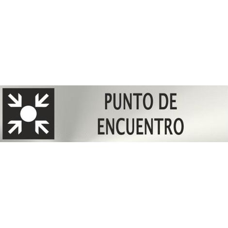 Señal informativa Punto de Encuentro Acero Inoxidable de 0,8mm 50x200mm SEKURECO (1/2)