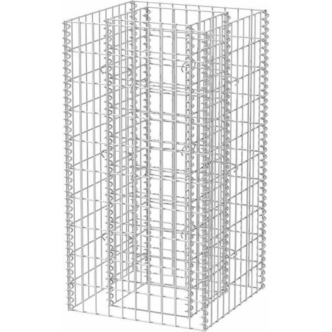 Maison Exclusive - Gabionen-Hochbeet Stahl 50×50×100 cm