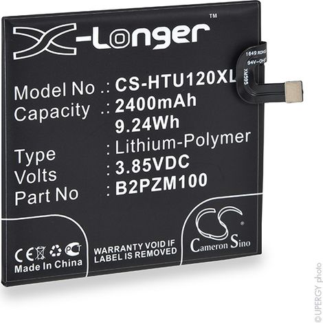 NX - Batterie téléphone, smartphone, GSM pour HTC 3.85V 2400mAh - 35H00270-00MB2PZM100 (1/2)
