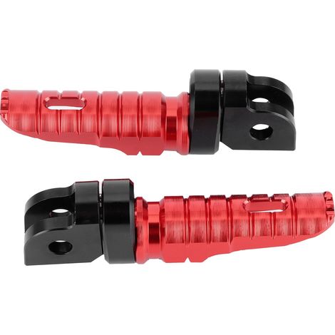 Motorrad-Fußrasten vorne links/rechts (Paar) passend für Yamaha MT‑03 MT‑25 MT‑07 MT‑09 R3 XJ6 (rot) (1/5)