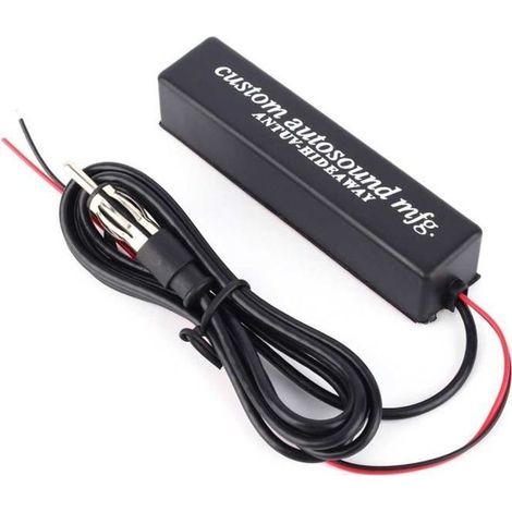 Antenna per auto invisibile amplificata ad alto guadagno AM/FM di ricambio 12V Nascosta Utile