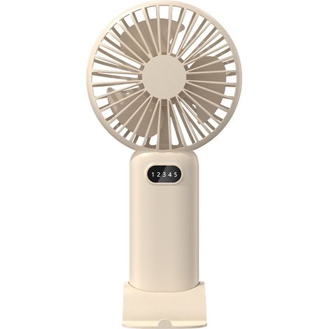 Ventilateur Portable - Batterie 4000 mAh - Réglage 6 Vitesses - Écran LCD - Rotation 180° - Silencieux - Pour Intérieur Extérieur - 1 Pièce (1/5)