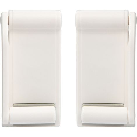Magnetischer Toilettenpapierhalter aus Kunststoff, weiß, 2 Stück, 4,5 x 9 cm, für Küche und Bad (1/5)