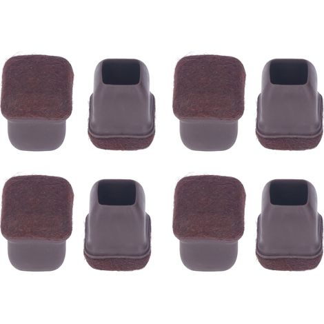 Lot de 8 Capuchons de Pieds de Chaise en TPE, Patins de Protection pour Meubles Marron, Taille S, pour Table et Tabouret (1/5)